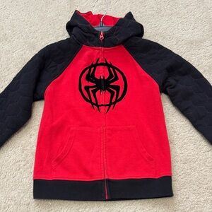 Spiderman Red and Black Kids Hoodie - Size Small 6/7